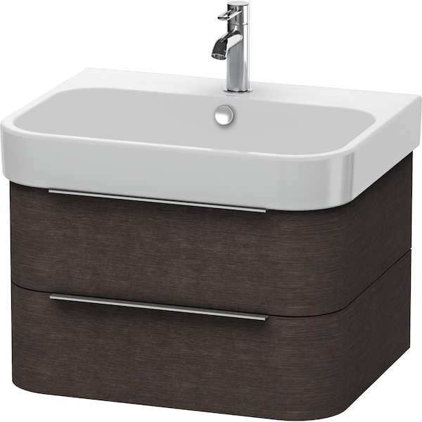 Duravit Happy D.2 WallMounted Vanity Unit H2636407272 Brushed Dark Oak